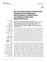 No Overt Clinical Immunodeficiency Despite Immune Biological Abnormalities in Patients With Constitutional Mismatch Repair Deficiency