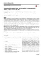 Pseudotumor in metal-on-metal hip arthroplasty: a comparison study of three grading systems with MRI