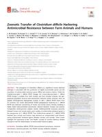 Zoonotic Transfer of Clostridium difficile Harboring Antimicrobial Resistance between Farm Animals and Humans