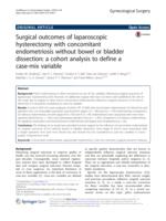 Surgical outcomes of laparoscopic hysterectomy with concomitant endometriosis without bowel or bladder dissection: a cohort analysis to define a case-mix variable