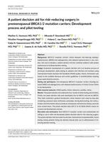 A patient decision aid for risk-reducing surgery in premenopausal BRCA1/2 mutation carriers: Development process and pilot testing