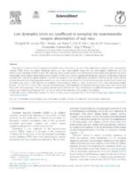 Low dystrophin levels are insufficient to normalize the neuromuscular synaptic abnormalities of mdx mice