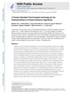 A Protein Standard That Emulates Homology for the Characterization of Protein Inference Algorithms