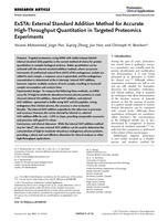 ExSTA: External Standard Addition Method for Accurate High-Throughput Quantitation in Targeted Proteomics Experiments