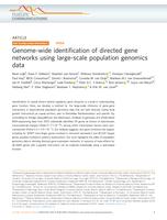 Genome-wide identification of directed gene networks using large-scale population genomics data