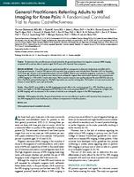 General Practitioners Referring Adults to MR Imaging for Knee Pain: A Randomized Controlled Trial to Assess Cost-effectiveness