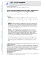 Genetic association analysis identifies variants associated with disease progression in primary sclerosing cholangitis