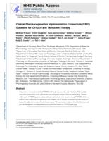 Clinical Pharmacogenetics Implementation Consortium (CPIC) Guideline for CYP2D6 and Tamoxifen Therapy