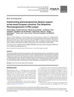 Implementing pharmacogenomics decision support across seven European countries: The Ubiquitous Pharmacogenomics (U-PGx) project