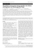 The pediatric acenocoumarol dosing algorithm: the Children Anticoagulation and Pharmacogenetics Study