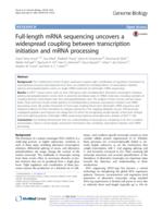 Full-length mRNA sequencing uncovers a widespread coupling between transcription initiation and mRNA processing