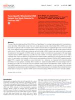 Tumor-Specific Mitochondrial DNA Variants Are Rarely Detected in Cell-Free DNA