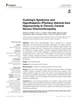 Cushing's Syndrome and Hypothalamic-Pituitary-Adrenal Axis Hyperactivity in Chronic Central Serous Chorioretinopathy