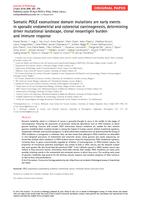 Somatic POLE exonuclease domain mutations are early events in sporadic endometrial and colorectal carcinogenesis, determining driver mutational landscape, clonal neoantigen burden and immune response