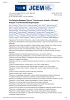 The Relation Between Thyroid Function and Anemia: A Pooled Analysis of Individual Participant Data