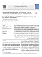 Functional and cognitive impairment, social functioning, frailty and adverse health outcomes in older patients with esophageal cancer, a systematic review