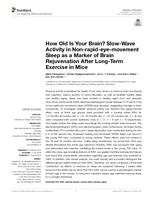 How Old Is Your Brain? Slow-Wave Activity in Non-rapid-eye-movement Sleep as a Marker of Brain Rejuvenation After Long-Term Exercise in Mice