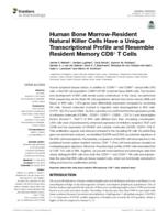 Human Bone Marrow-Resident Natural Killer Cells Have a Unique Transcriptional Profile and Resemble Resident Memory CD8(+) T Cells