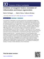 Inhibition of neogenin fosters resolution of inflammation and tissue regeneration