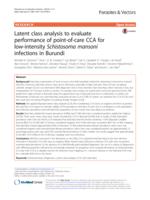 Latent class analysis to evaluate performance of point-of-care CCA for low-intensity Schistosoma mansoni infections in Burundi