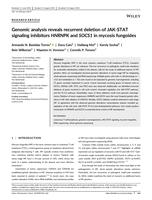 Genomic analysis reveals recurrent deletion of JAK-STAT signaling inhibitors HNRNPK and SOCS1 in mycosis fungoides