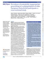 Prevalence of potentially inappropriate prescribing in a subpopulation of older European clinical trial participants: a cross-sectional study