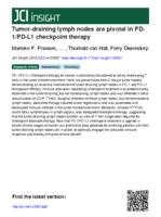 Tumor-draining lymph nodes are pivotal in PD-1/PD-L1 checkpoint therapy