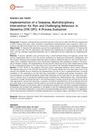 Implementation of a Stepwise, Multidisciplinary Intervention for Pain and Challenging Behaviour in Dementia (STA OP!): A Process Evaluation