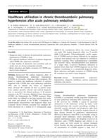 Healthcare utilization in chronic thromboembolic pulmonary hypertension after acute pulmonary embolism