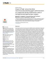 Impact of high- versus low-dose neuromuscular blocking agent administration on unplanned 30-day readmission rates in retroperitoneal laparoscopic surgery