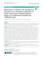 Effectiveness of diabetes self-management education via a smartphone application in insulin treated type 2 diabetes patients - design of a randomised controlled trial ("TRIGGER study')