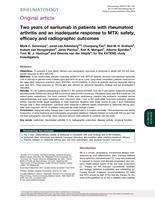 Two years of sarilumab in patients with rheumatoid arthritis and an inadequate response to MTX: safety, efficacy and radiographic outcomes