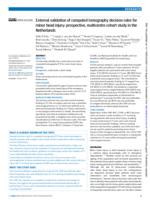 External validation of computed tomography decision rules for minor head injury: prospective, multicentre cohort study in the Netherlands