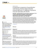 A multicenter comparison of quantification methods for antisense oligonucleotide- induced DMD exon 51 skipping in Duchenne muscular dystrophy cell cultures