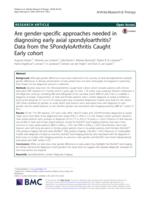 Are gender-specific approaches needed in diagnosing early axial spondyloarthritis? Data from the SPondyloArthritis Caught Early cohort