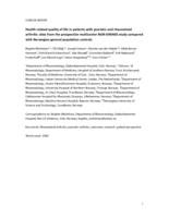 Health-related quality of life in patients with psoriatic and rheumatoid arthritis: data from the prospective multicentre NOR-DMARD study compared with Norwegian general population controls