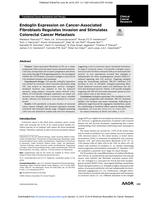 Endoglin Expression on Cancer-Associated Fibroblasts Regulates Invasion and Stimulates Colorectal Cancer Metastasis