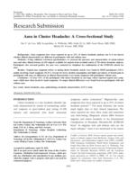 Aura in Cluster Headache: A Cross-Sectional Study