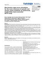 Non-invasive vagus nerve stimulation for the acute treatment of episodic and chronic cluster headache: A randomized, double-blind, sham-controlled ACT2 study