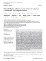 Natural biological variation of white matter microstructure is accentuated in Huntington's disease