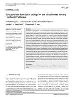 Structural and functional changes of the visual cortex in early Huntington's disease