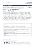 Geolocation with respect to persona privacy for the Allergy Diary app - a MASK study