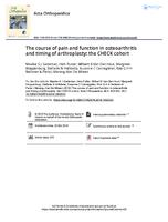 The course of pain and function in osteoarthritis and timing of arthroplasty: the CHECK cohort
