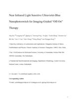 Near Infrared Light Sensitive Ultraviolet-Blue Nanophotoswitch for Imaging-Guided "Off-On" Therapy