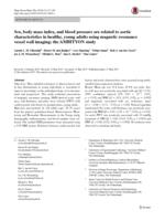 Sex, body mass index, and blood pressure are related to aortic characteristics in healthy, young adults using magnetic resonance vessel wall imaging: the AMBITYON study