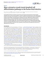 Mass cytometry reveals innate lymphoid cell differentiation pathways in the human fetal intestine