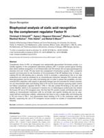 Biophysical analysis of sialic acid recognition by the complement regulator Factor H