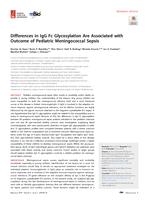 Differences in IgG Fc Glycosylation Are Associated with Outcome of Pediatric Meningococcal Sepsis