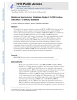 Mutational spectrum in a worldwide study of 29,700 families with BRCA1 or BRCA2 mutations