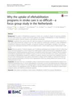 Why the uptake of eRehabilitation programs in stroke care is so difficulta focus group study in the Netherlands